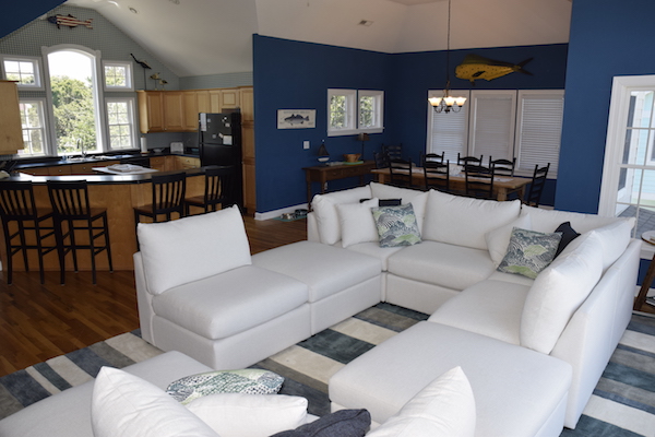 Top-level view from living room area